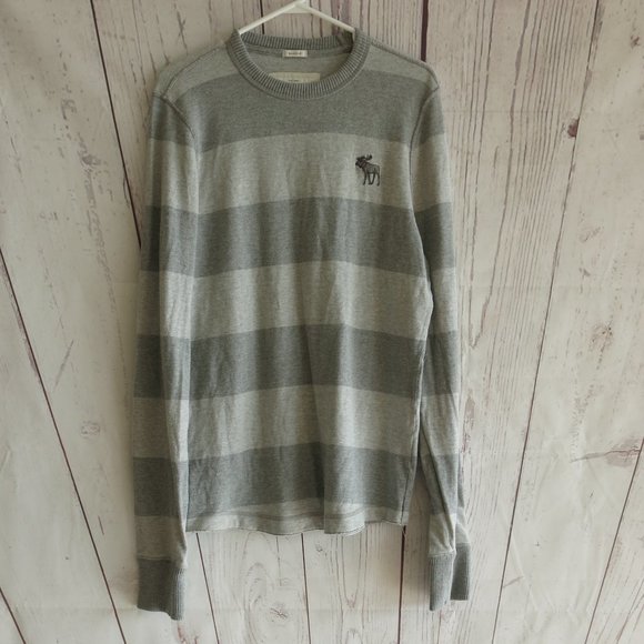 Abercrombie & Fitch Muscle Multi Color Stripe Long Sleeve Sweatshirt - Size XL - Picture 1 of 7